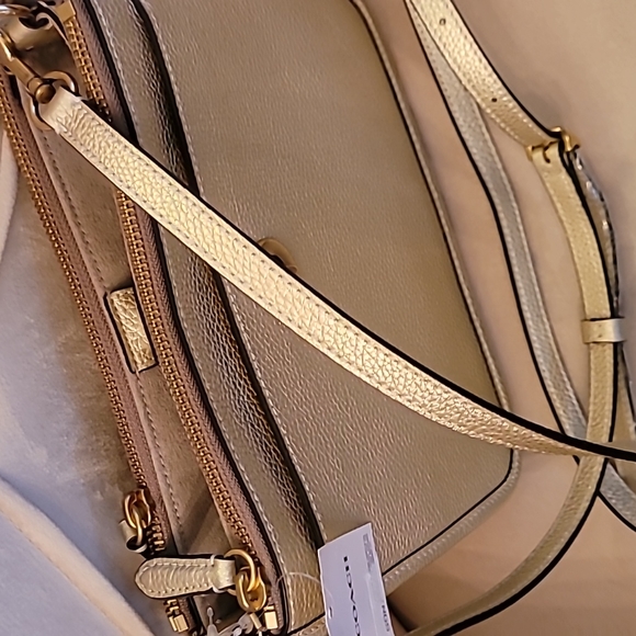 Coach Gold Leather Crossbody - Picture 2 of 6